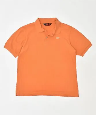 KAPPA Mens Polo Shirt Medium Orange Cotton GS04 • £5.23