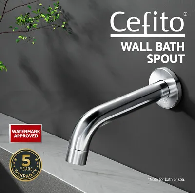 Cefito Bathroom Spout Tap Water Outlet Bathtub Wall Mounted Chrome • $24.95