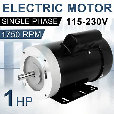 General Purpose Motor Electric Motor 1HP 56C Frame Single Phase 115/230V 1750RPM • $186.99