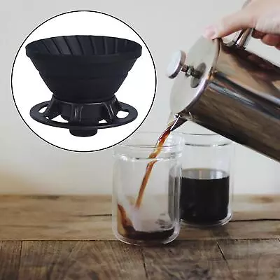 Coffee Dripper Filter Hands Brew Funnel Collapsible Cone Drip Cup For Camping • £13.96