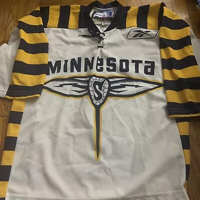 SIGNED Minnesota Swarm NLL Jersey Adult Medium Reebok Lacrosse Lace Up Neck • $82.34