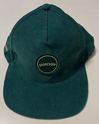 Jameson Whisky Cap Hat Green Corduroy Cord Adjustable One Size • $19.95