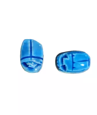 Exquisite Hand-Carved Stone Glazed Egyptian Scarab Beetle -Small • £4.49