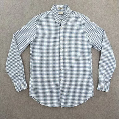 J Crew Shirt Mens Medium Blue Button Up Long Sleeve Slim Classic Stretch Organic • $15.99