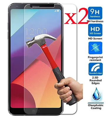 $4.61 • Buy For LG G5 G7 Q7 Q8 Accessory Tempered Glass Screen Protector Protective Film 2pc