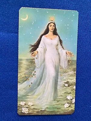 Rare Vintage Catholic SPANISH HOLY CARD La Diosa Del Mar Lady Of The Sea #C3 • $7