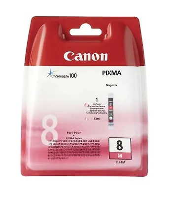 Canon Original CLI-8M Magenta Printer Ink Cartridge (0622B001) • £11.99