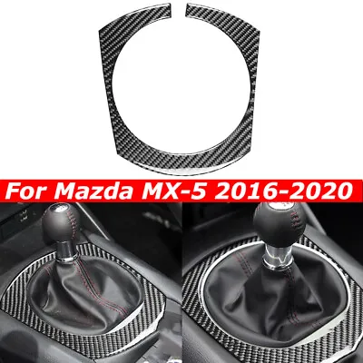 Console Gear Shifter Panel Carbon Fiber Sticker For Mazda MX-5 Miata 2016-2020 • $18.94