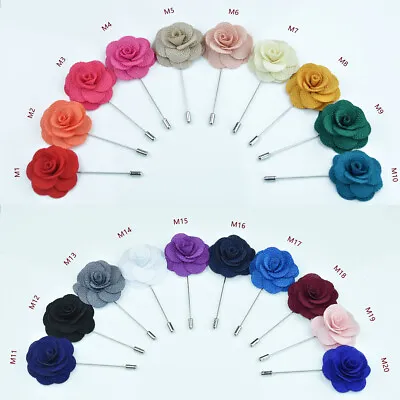 Specified Color 10Pcs Men Nice Lapel Flower Daisy Boutonniere Stick Brooch Pin • $10.99