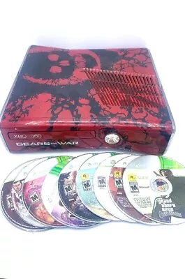 Microsoft Xbox 360 GEARS OF WAR 320GB HD System (Console ONLY_ 10 GAMES LOT • $185