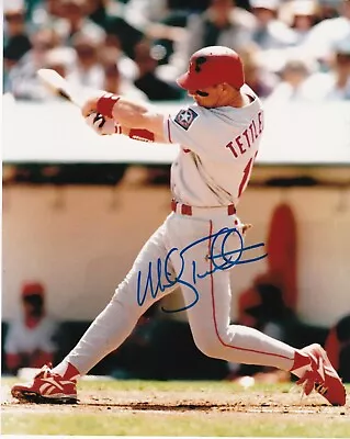 MICKEY TETTLETON  TEXAS RANGERS    ACTION SIGNED 8x10 • $17.99