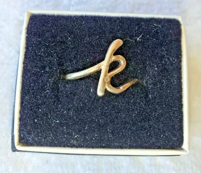 ONE RING NVC Sterling Silver INITIAL RING Your Choice ONE SIZE FITS MOST 925 NOS • $9.95