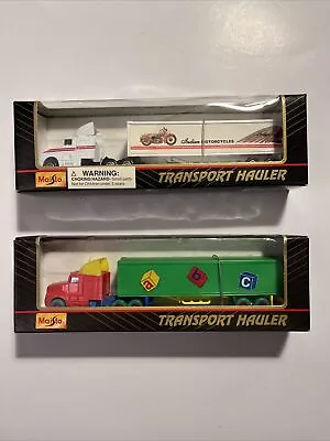 (2) NEW Maisto KENWORTH Transport Haulers 87:1.  Indian Motorcycles And ABC Toys • $11