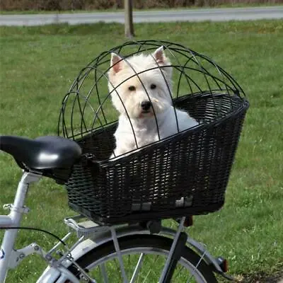 £67.50 • Buy Rear Mounted Bike / Bicycle Wicker BASKET Pet Dog Carrier Safe Transport Travel