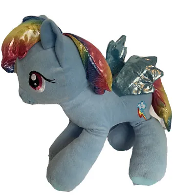 My Little Pony Rainbow Dash Soft 18” Plush Iridescent Mane Tail Wings. • $14.25