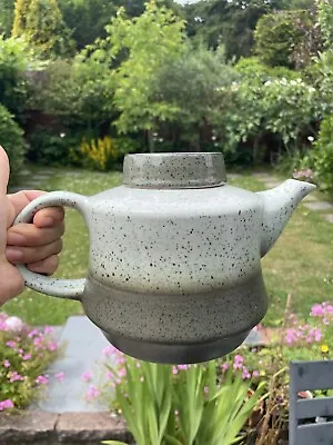 Vintage MCM Japanese Glaze Tea Ceremony Soup Set Grey Khaki Stoneware Pot Bowls • £39.99