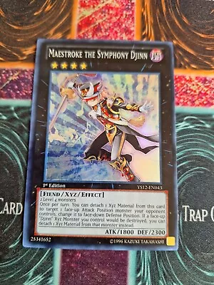 Yu-Gi-Oh! Maestroke The Symphony Djinn YS12-EN043 Super Rare 1st Edition NM B2/ • $5