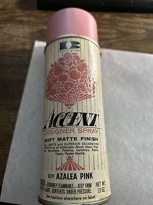 Rare Vintage Craft Accent Spray Paint Can Azalea Pink #029 1969 • $55