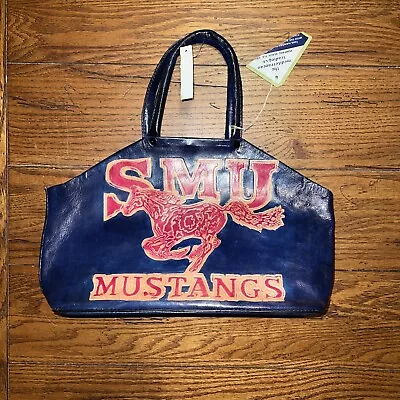 Vintage SMU Mustangs Leather Purse Hand Tooled • $27.50