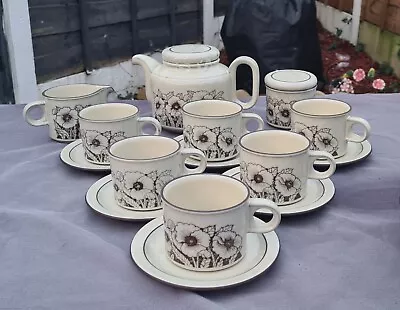 15 Piece Hornsea Cornrose Tea Set Teapot Lidded Bowl Milk Jug 6 Cups & Saucers  • £50