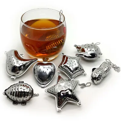 Tea Infuser Ball Mesh Strainer Filter Loose Leaf Stainless Steel Locking / • $3.39