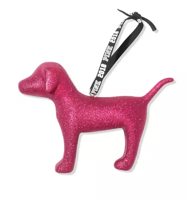 Victoria's Secret Pink Mini Dog Ornament Bling Pink Glitter Limited Edition  • $35.16