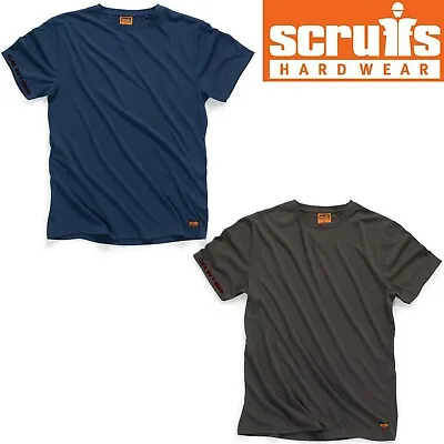 Scruffs Worker T-Shirt Lightweight Mens Work T Shirt Graphite Or Blue • £9.19