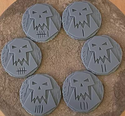 35mm Objective Markers - War Hammer 40 K Angry Green Dude Markers: Propa Orky! • £6.99