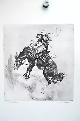 R. H Palenske The Outlaw Western Plate Signed  Brown & Bigelow Print • $55