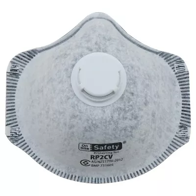 10X P2 Moulded Respirator Face Mask With Valve Carbon AS/NZ 1716:2012 10pcs • $25.95