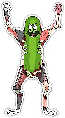 Pickle Rick Power 3M STICKER Morty Pickle Wubba Lubba Decal Rick Sanchez Cartoon • $2.99