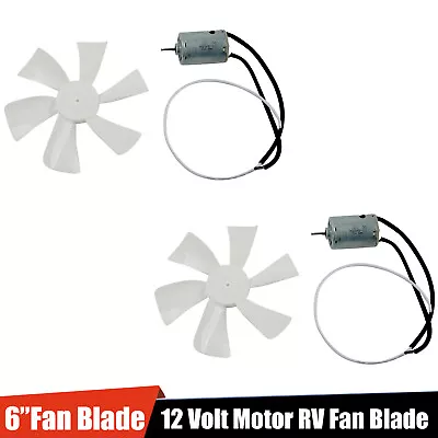 2PCS 6  RV Vent Motor Bath Exhaust Fan Blade 12V Home Bathroom Mobile Home • $15.99