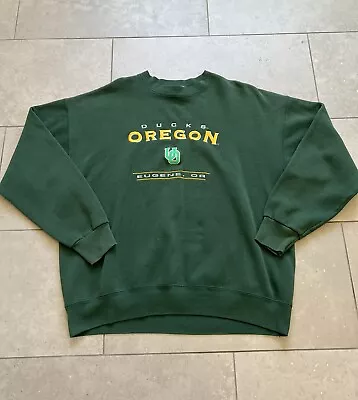 Vintage 90s Lee University Of Oregon Ducks Eugene Made In USA Sweatshirt Sz XL • $39.97