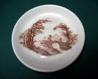 Holkham Pottery - Small Pin Dish - Classical Scenery Design. • £5