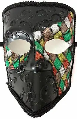 Masquerade Mask Mens Knight Halloween Carnival Renaissance Mardi Gras Costume • $17.99