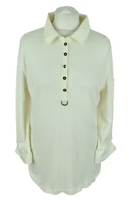 £26.96 • Buy RALPH LAUREN Beige Blouse Size XL Womens Long Sleeves Collared 100% Cotton 