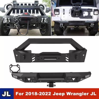 Front / Rear Bumper For 2018-2023 Jeep Wrangler JL W/D-Rings & W/License Bracket • $249.99