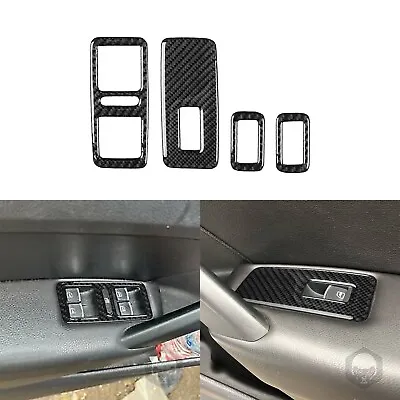 Real Carbon Fiber Window Lift Switch Panel Cover Trim For VW Passat NMS B7 12-19 • $22.94