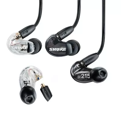 Shure SE215 In-Ear Clear Black In-Ear Professional Sound Isolating Headphones US • $48.99