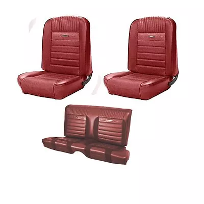 1964 &1965 Mustang Fastback PONY Seat Upholstery In Red - Front & Rear By TMI • $937.48