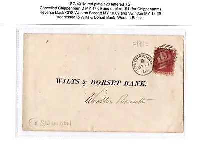 Gb Qv Postal History Wootton Basset / Chippenham / Swindon. See Scans Ref AB469 • $28.58