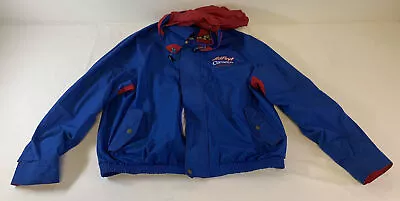 Vintage AJ FOYT CONSECO RACING Blue Pit Crew Racing Jacket W/hood ~ Size XL/XG • $72.86