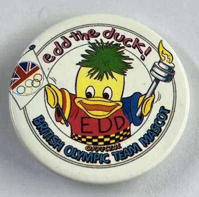 Collectible Pin Badge TV’s Edd The Duck Official British Olympics Team Mascot • £7.50