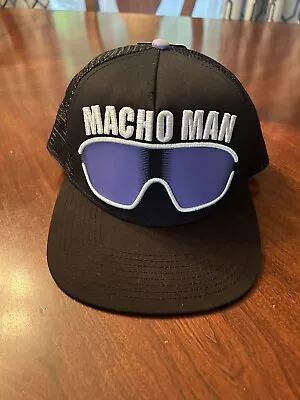 Macho Man Randy Savage Black Purple Sunglasses  Snapback Trucker Hat NWT • $49.99