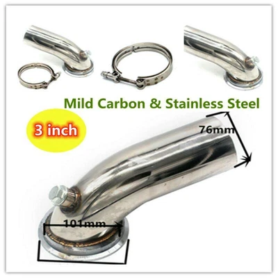 $113.97 • Buy 3''Stainless Downpipe Elbow V-band Adapter Flange Clamp For Turbo HY35 HX HE351