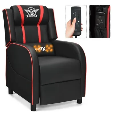 $237.99 • Buy Massage Gaming Recliner Chair Racing Single Lounge Sofa Home Theater Seat Red