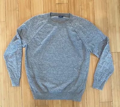 J.CREW Sweater Mens Med Light Gray Crew Neck Sweatshirt Long Sleeve Pullover • $12