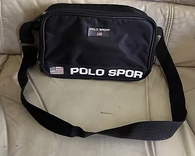 Vintage 1990’s Ralph Lauren Polo Sport Shoulder Bag  Black • $34.99