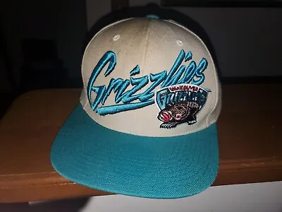 1i Mitchell & Ness Vancouver Grizzlies Snapback Hat Cap White/Teal/Script Retro • $34.99
