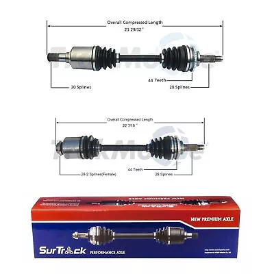 For Mazda 6 03-04 3.0L V6 FWD Pair Of Front CV Joint Axle Shafts SurTrack Set • $105.95